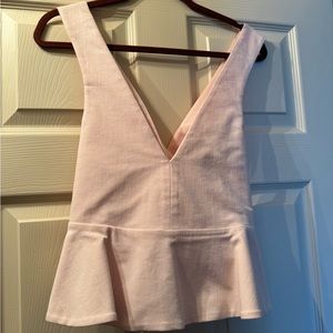 Alexis Pink V-Neck Crop Top